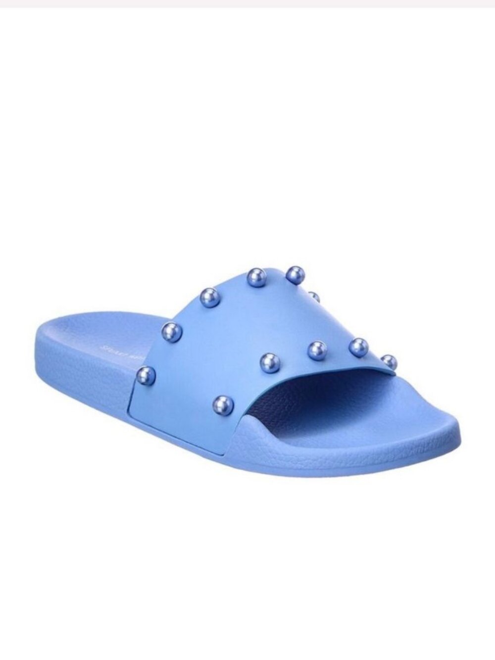 Stuart Weitzman Studded Slide Sandals Size 8 Blue